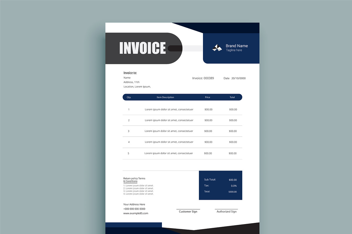 Business invoice form bundle, a Poster Template by hkmonir (Photo 3 of 3)