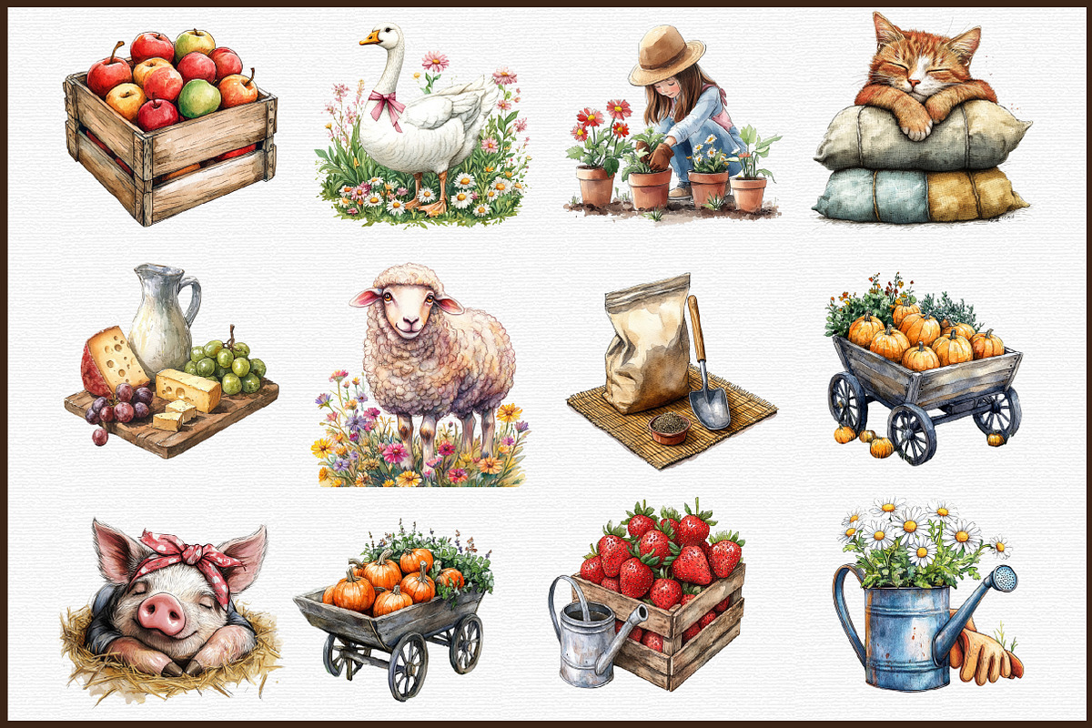 Farmer Life Sublimation Clipart, an Illustration by Sublimation Artist (Photo 3 of 6)
