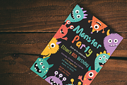 Monster Birthday Party Invitation, an Invitation Template by heynomi (Thumbnail 10 of 19)