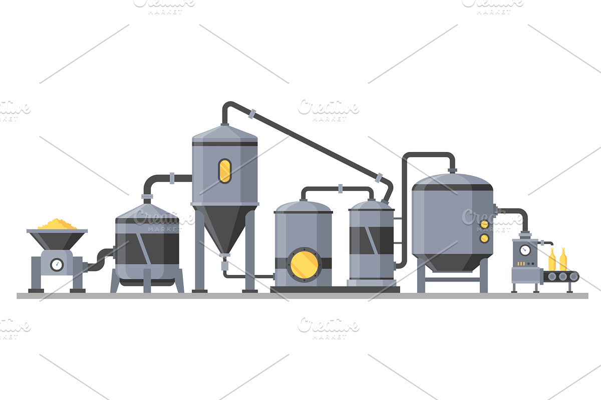 Brewery. Vintage brewing, an Illustration by Things for designers