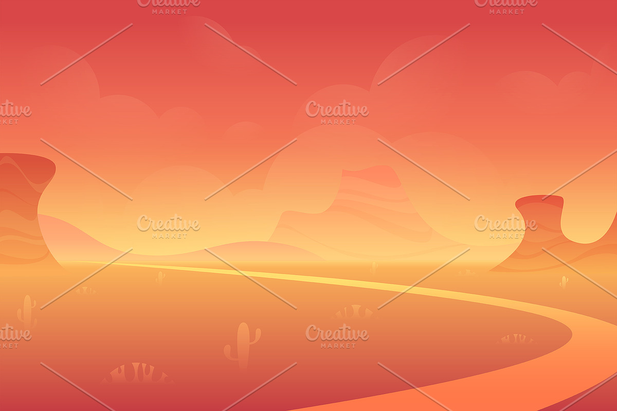 %SALE% -Stylized vector landscapes, a Wallpaper Graphic by VectorVision (Photo 5 of 7)