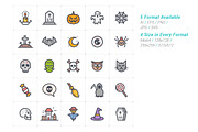Halloween Line with Color Icons, an Outline Icon by WORAKAMON Design Studio (Thumbnail 2 of 3)