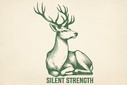 Elegant Deer Logo Illustration, an Illustration by Pixels.Craft (Thumbnail 1 of 7)