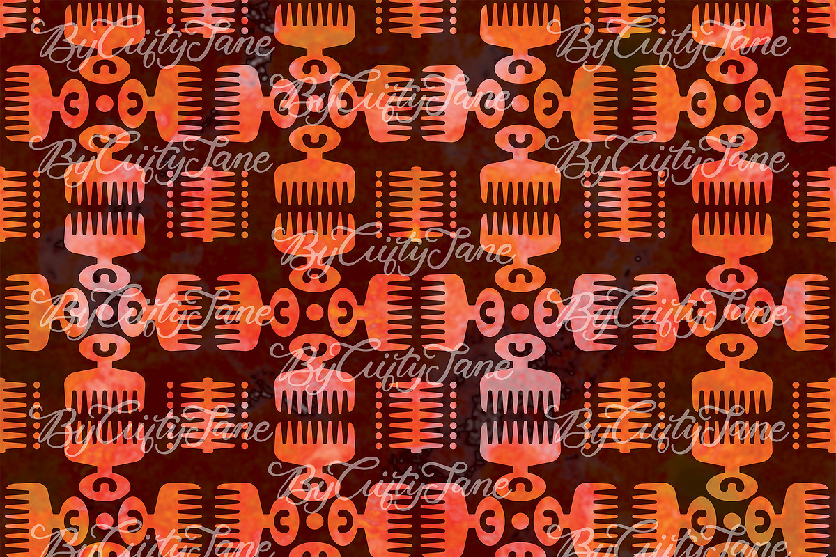 Adinkra DUAFE Pattern II, a Pattern Graphic by ByGiftyJane (Photo 3 of 11)