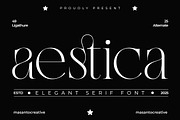 Aestica – Elegant Stylish Serif Font, a Serif Font by kangfont Studio (Thumbnail 1 of 10)