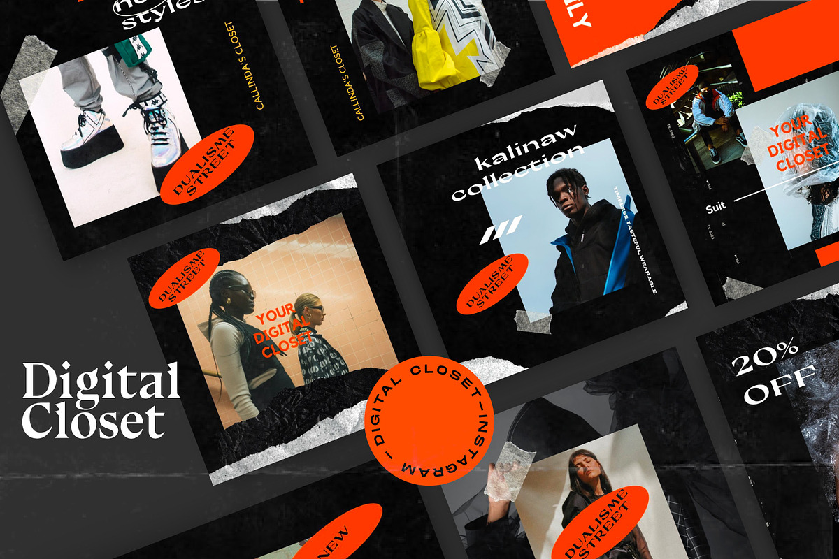 Digital Closet-PS & CANVA Instagram, a Social Media Template by Dirtytemp Studio (Photo 6 of 6)
