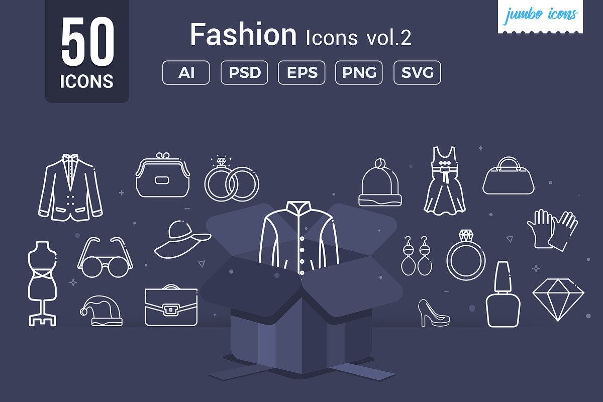Fashion Line Icons V2, an Outline Icon by Jumbo Icons (Photo 1 of 5)