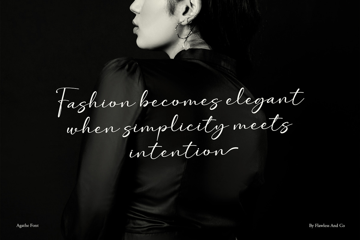 Agathe - Handwritten Font, a Sans Serif Font by Flawless And Co (Photo 6 of 10)