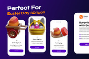 Cute Easter Day 3D Illustrations, an Environmental 3D Model by orenjidesign (Thumbnail 5 of 8)