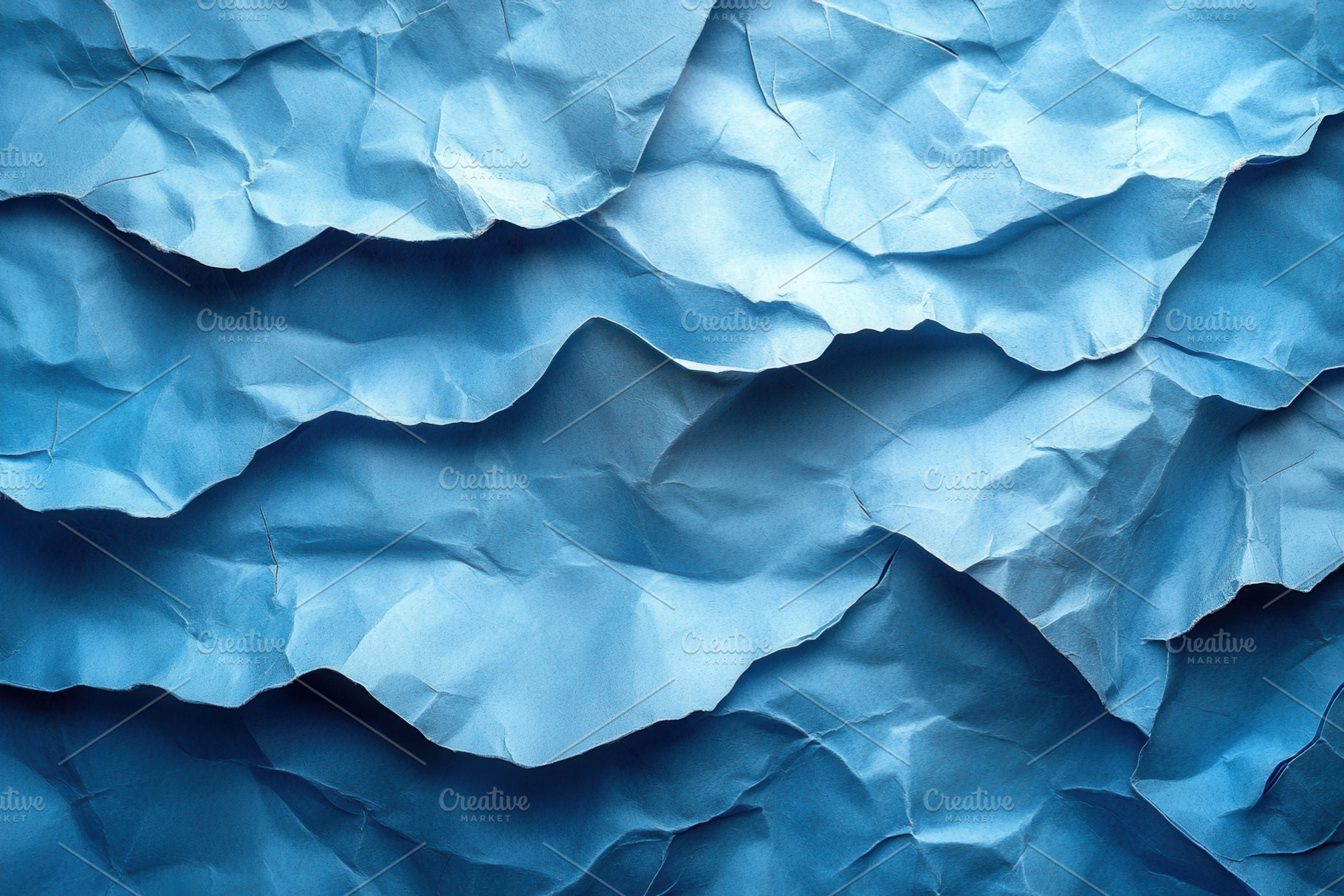 Abstract texture of crumpled blue pa, a Photo by Tanuart