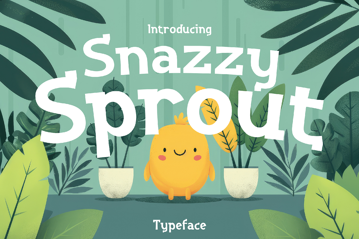 Snazzzy Sprout - Adorable Typeface, a Serif Font by HipFonts (Photo 1 of 10)