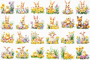 Watercolor Easter Spring Clipart, an Illustration by Craft Nest (Thumbnail 5 of 12)