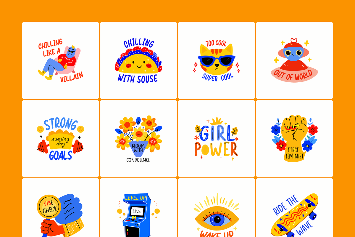 Teenage Stickers Set, an Emoji Icon by Vectors Market (Photo 7 of 9)