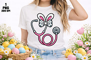 Easter Bunny Nurse Coquette Bow PNG, an Illustration by Daily.Designs (Thumbnail 2 of 5)