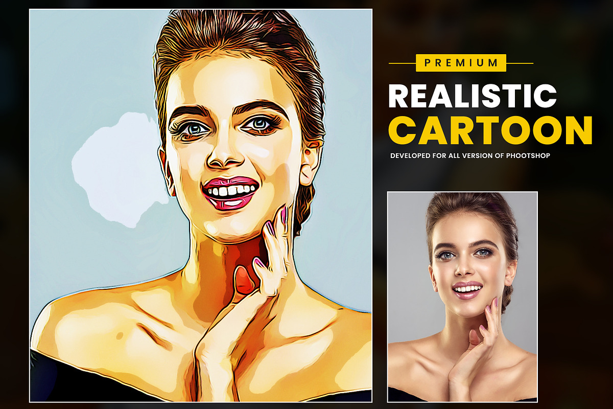 Premium Cartoon Painting, an Action Add-On by U_Design (Photo 4 of 10)