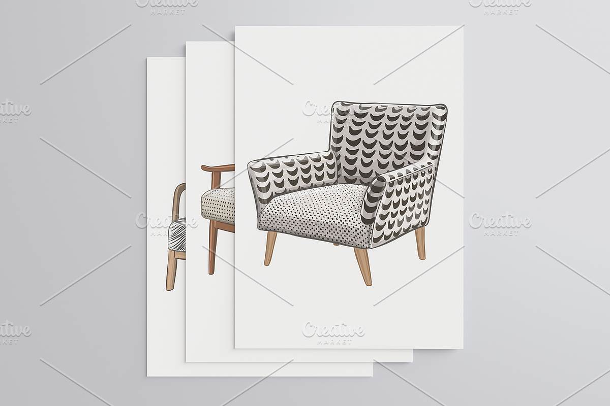 Armchair VECTOR illustrations, a Graphic by Natalka Dmitrova art (Photo 13 of 19)