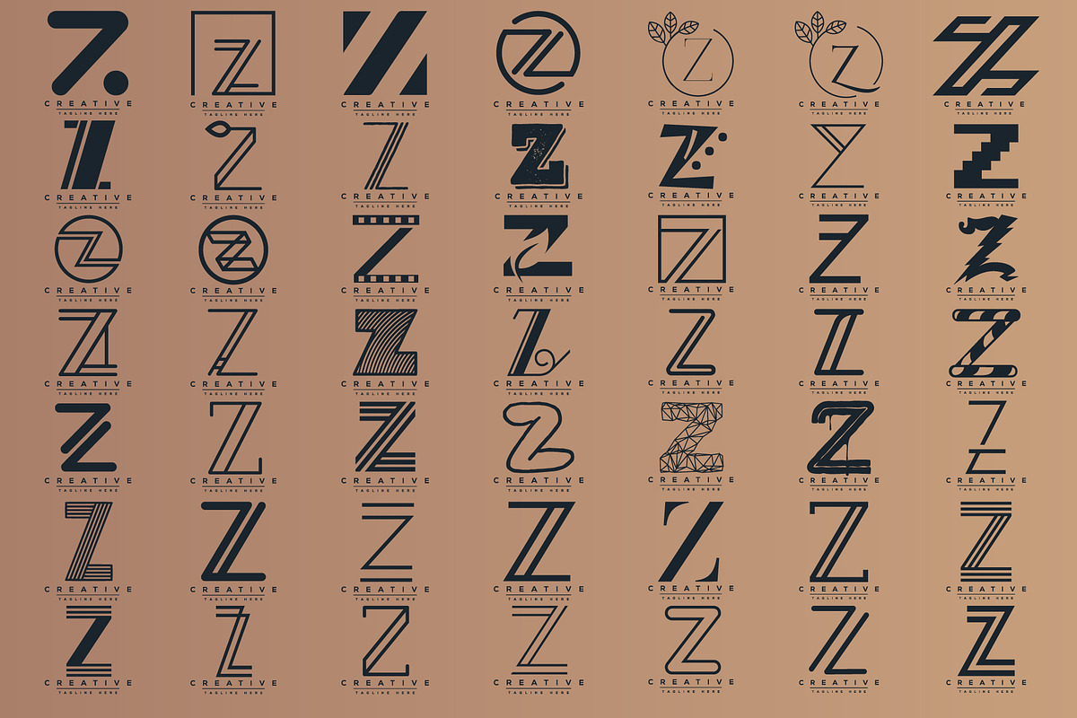 Letter Z Logo Bundle ZZ Monogram Set, a Branding & Logo Template by Pixel Design (Photo 2 of 6)