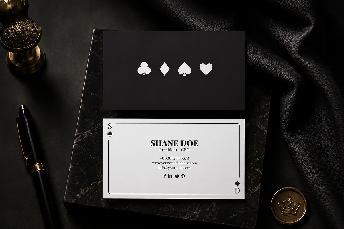 Casino & Poker Style Business Card, a Business Card Template by Saman Osama (Photo 3 of 6)