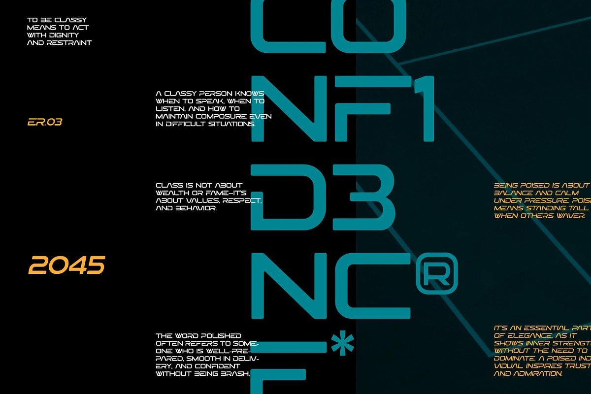 Forgex – Futuristic Display Font, a Sans Serif Font by Brand Earth (Photo 4 of 7)