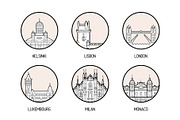 Icons of 30 European cities, a Work Illustration by TheMountBirdStudio (Thumbnail 5 of 9)