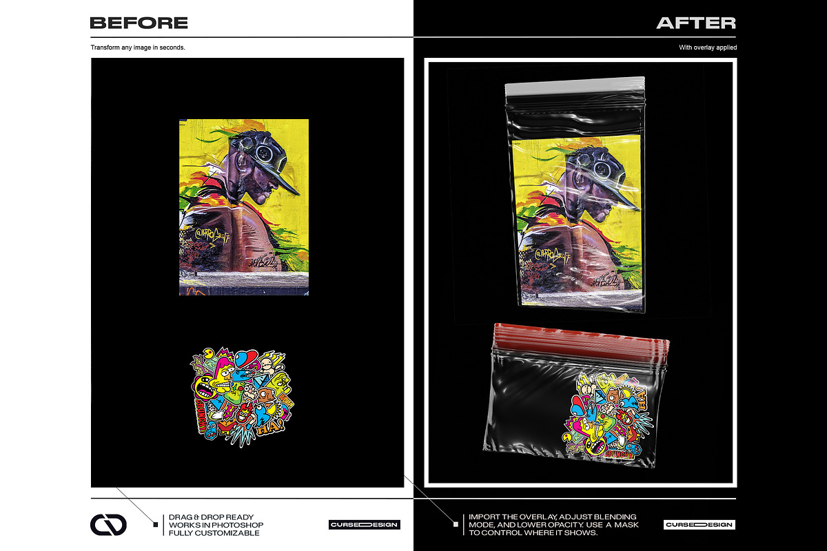 150 Plastic Bag Overlays, a Texture Graphic by Cursedesign (Photo 5 of 5)