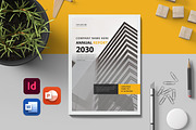 Annual Report Template Word & INDD, a Brochure Template by Taiffco (Thumbnail 1 of 9)