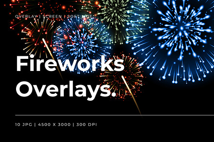 Firework Overlays, a Background Graphic by Pitchlook.Studio