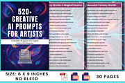 520+ Creative AI Prompts for Artists, a Stationery Template by Designmela01 (Thumbnail 7 of 7)
