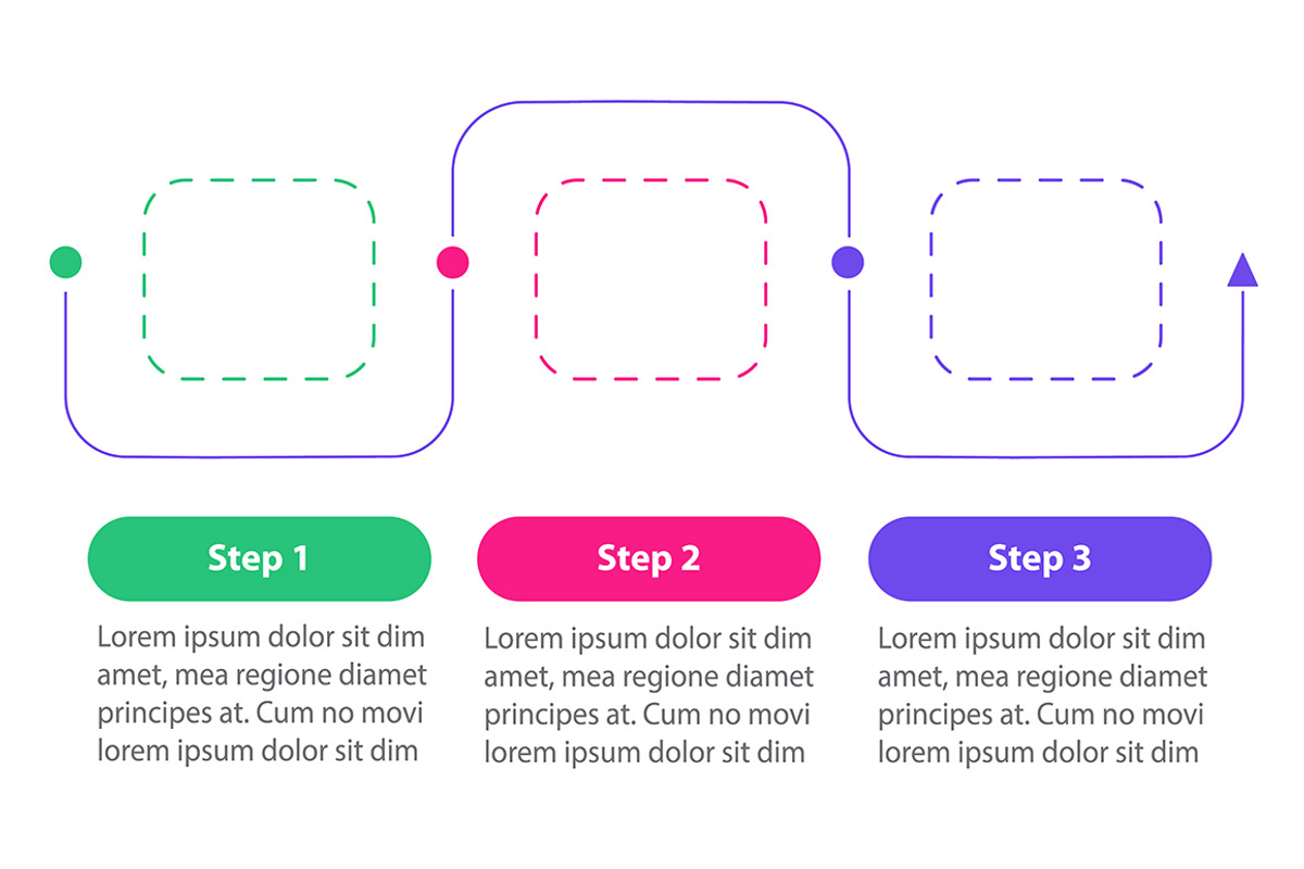 Square linear vector infographic, a Templates & Theme by IMG Visuals