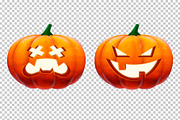 Halloween Pumpkins Clipart, a Decorative Illustration by doghead (Thumbnail 4 of 6)