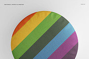 Round Cotton Pillow Mockup Set, a Household Mockup by creatsy2 (Thumbnail 4 of 7)