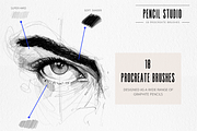 Pencil Studio - Procreate Brushes, a Brush Add-On by AMStudio. (Thumbnail 2 of 6)