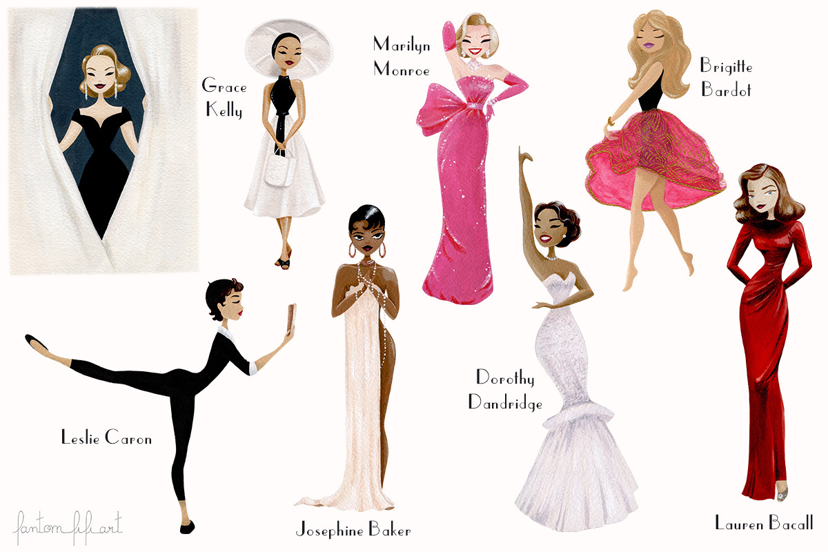 Hollywood Vintage 2, an Illustration by Fantom Fifi Art (Photo 4 of 9)
