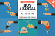 Buy and Rent Car and Real Estate, a Finance Illustration by TAlex (Thumbnail 1 of 7)