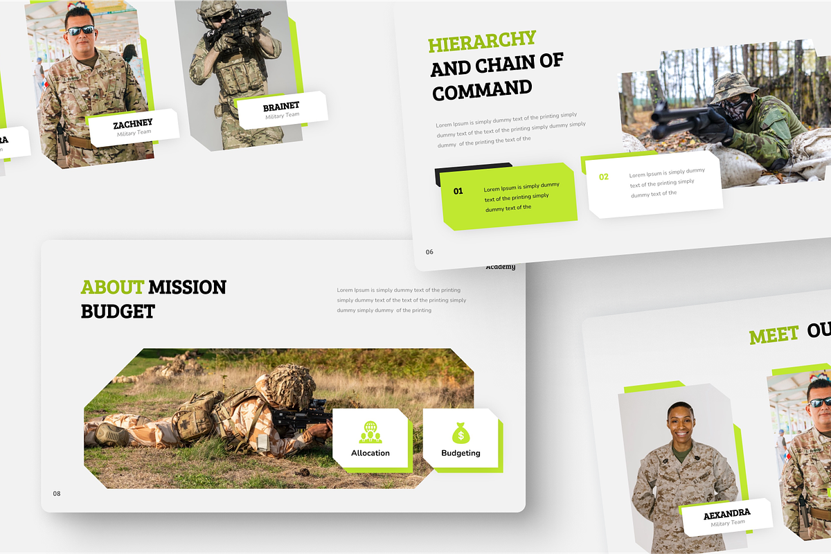 Military Academy PowerPoint, a Presentation Template by Annora Studio (Photo 3 of 5)