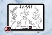 100 procreate snake stamps, a Brush Add-On by Arts For Peace (Thumbnail 3 of 9)