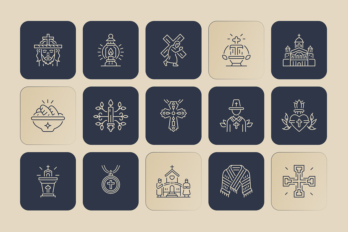 Orthodox Christian Icons, an Outline Icon by Prosymbols (Photo 8 of 8)