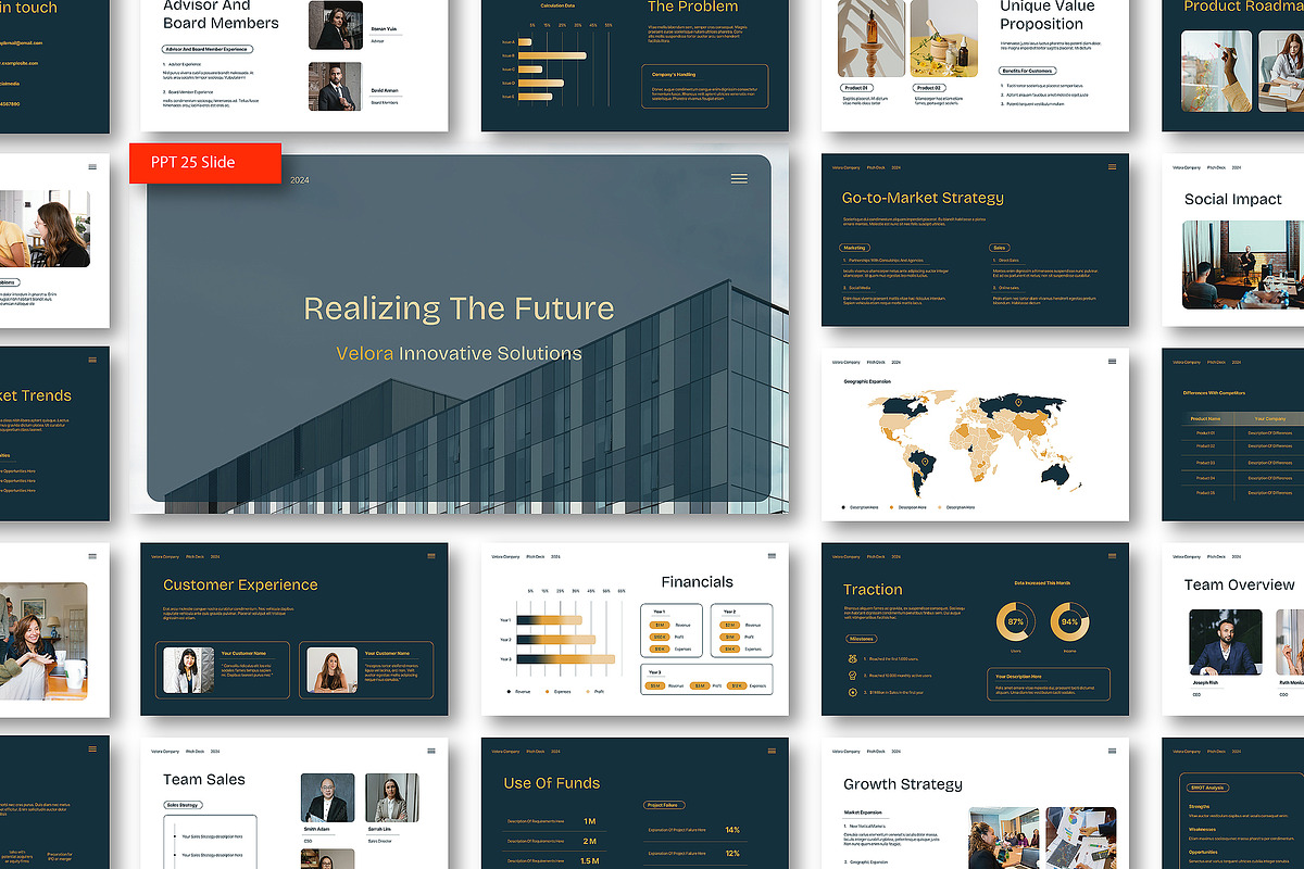 Pitch Deck Powerpoint Presentation, a Presentation Template by Siska Arista (Photo 1 of 5)