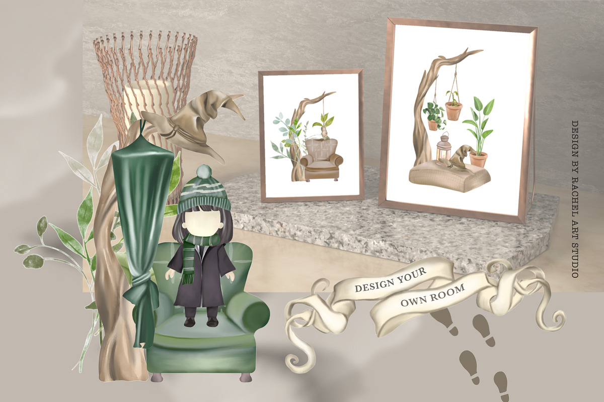Wizarding Green House in Christmas, an Illustration by Rachel Art Studio (Photo 4 of 10)