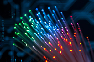 Vibrant Glowing Fiber Optic Cables, a Technology Photo by Artonix