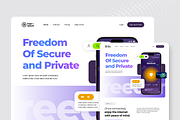 Cyber Swift Ink - VPN Landing Page, a Landing Page Template by SquidPixey (Thumbnail 2 of 5)