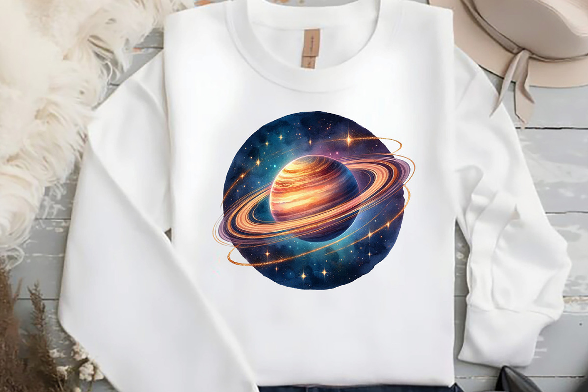 Watercolor Universe Clipart, an Illustration by DreamCafeArt (Photo 6 of 7)