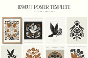 Linocut Garden | Poster Builder, an Object Graphic by KetteCreate (Thumbnail 12 of 20)