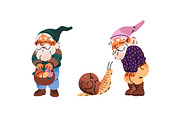 Cute garden gnomes set + pattern, a Person Illustration by PaperTrident (Thumbnail 2 of 8)