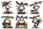Whimsical Donkey Clipart, an Illustration by Pixels.Craft (Thumbnail 6 of 6)
