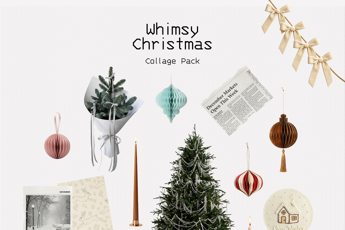 Whimsy Christmas Collage Pack, an Object Graphic by divanovskaya_nv (Photo 7 of 20)
