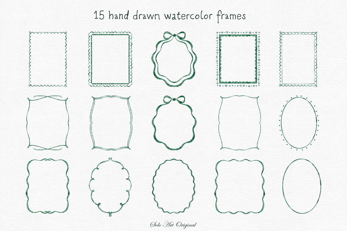 Christmas Frames.Hand-Drawn Borders., an Object Graphic by Solo Art Original (Photo 3 of 9)