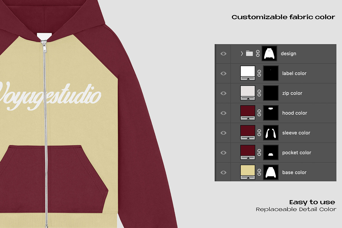 Raglan hoodie mockup, a Hoody Mockup by Voyage Studio (Photo 3 of 3)