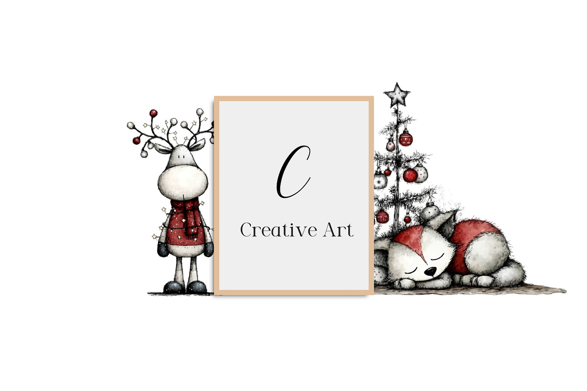 Whimsical Quirky Animals Clipart, an Illustration by Creative Art (Photo 13 of 13)