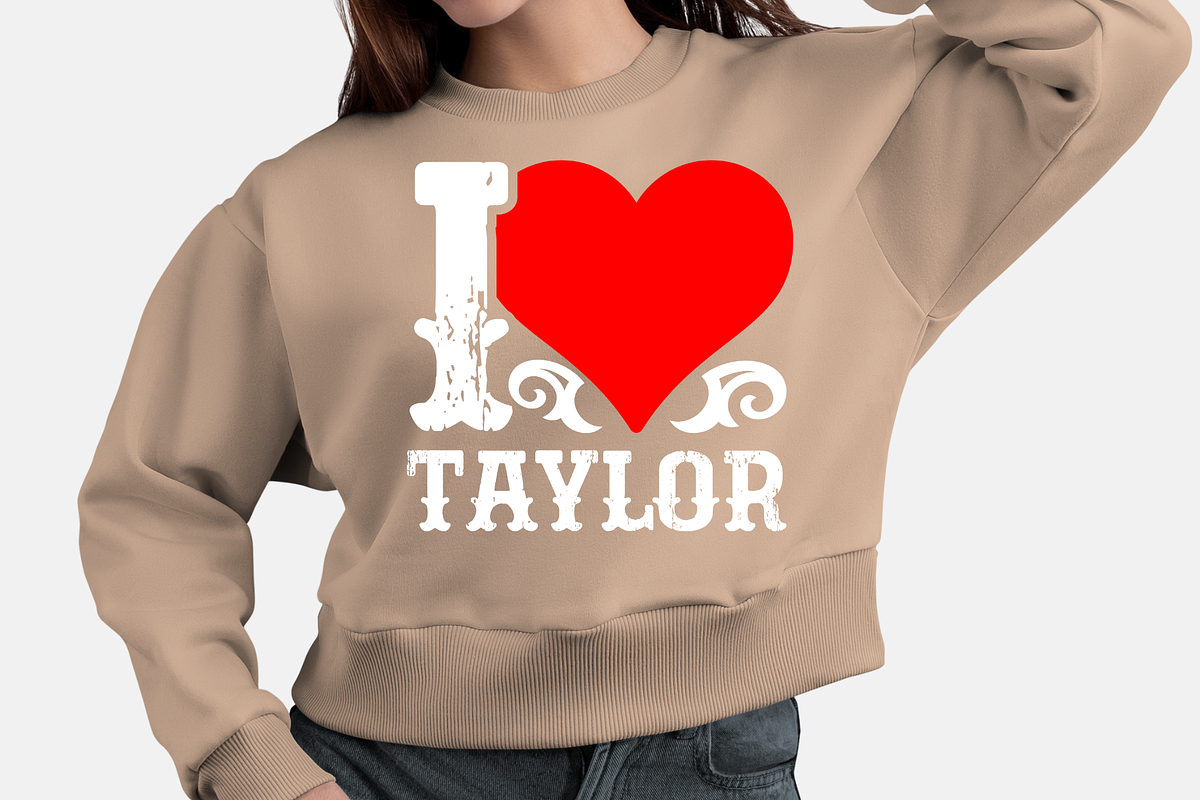 I Love Taylor T shirt Design Tshirt, a Graphic by Vector Portal (Photo 3 of 4)